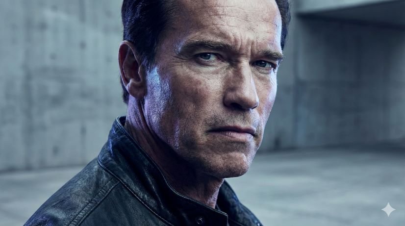 AI-enhanced masculine portrait with sharp lighting, strong jawline, and bold expression