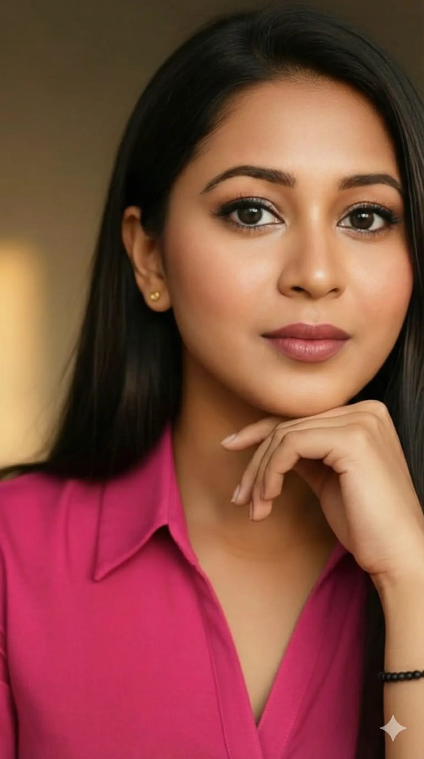 AI-generated glow-up portrait with enhanced facial features and cinematic lighting