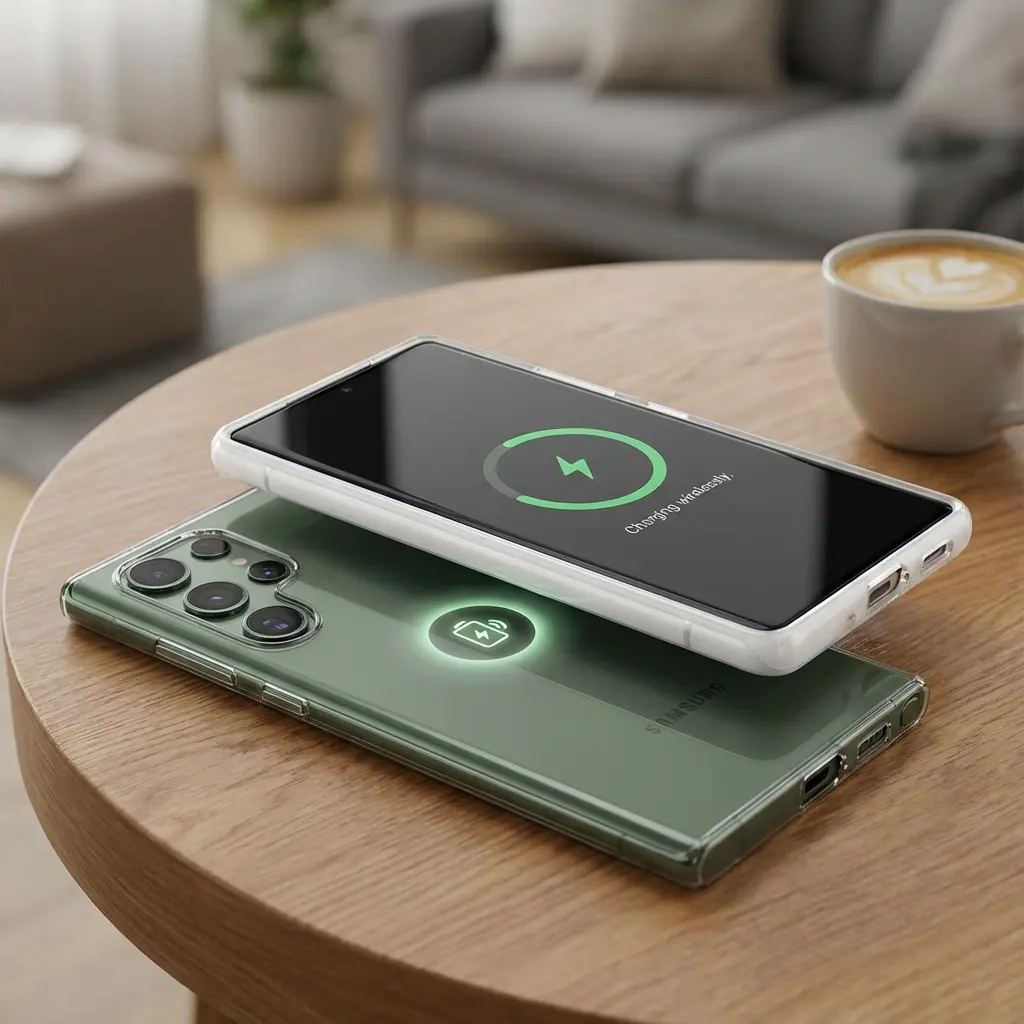 Android phone wirelessly charging another Android device using “Wireless PowerShare” feature