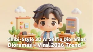 Chibi-style 3D AI selfie dioramas
