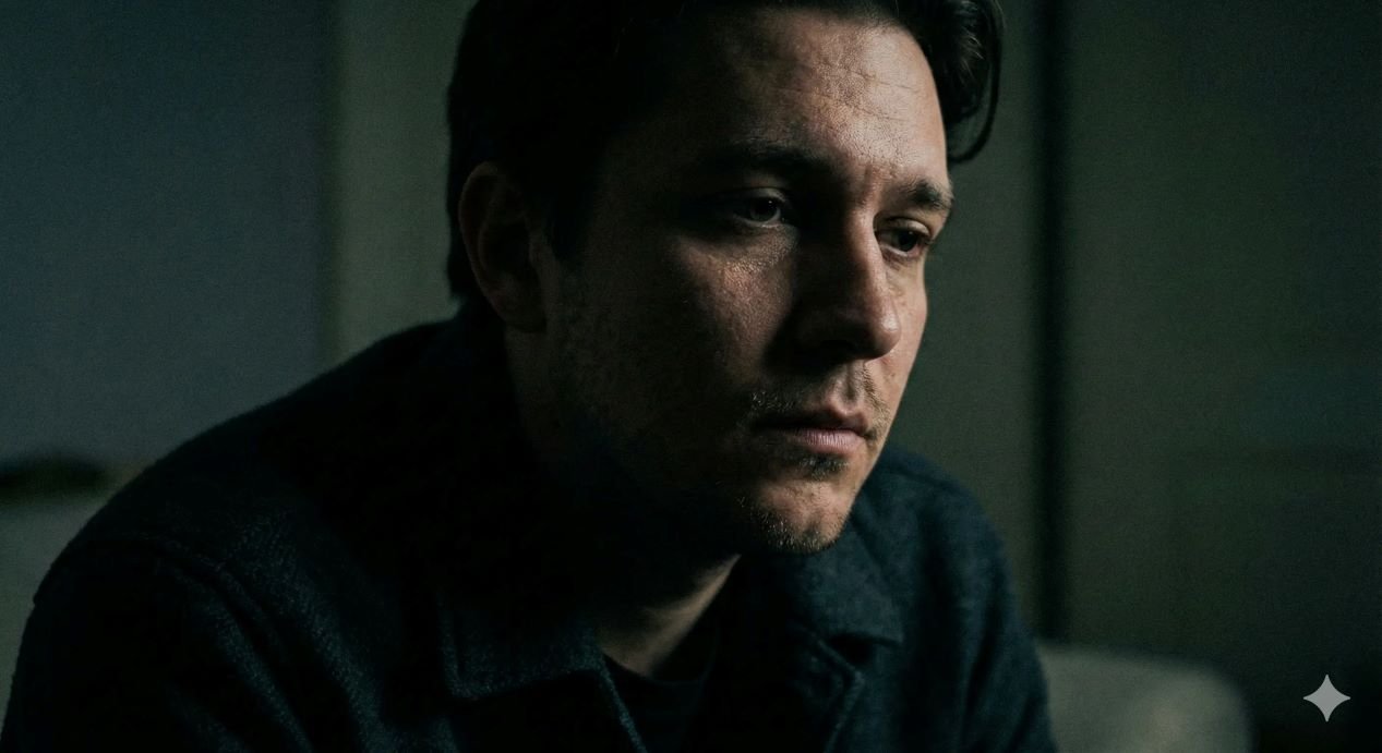 Dark aesthetic AI portrait with dramatic shadows and moody lighting