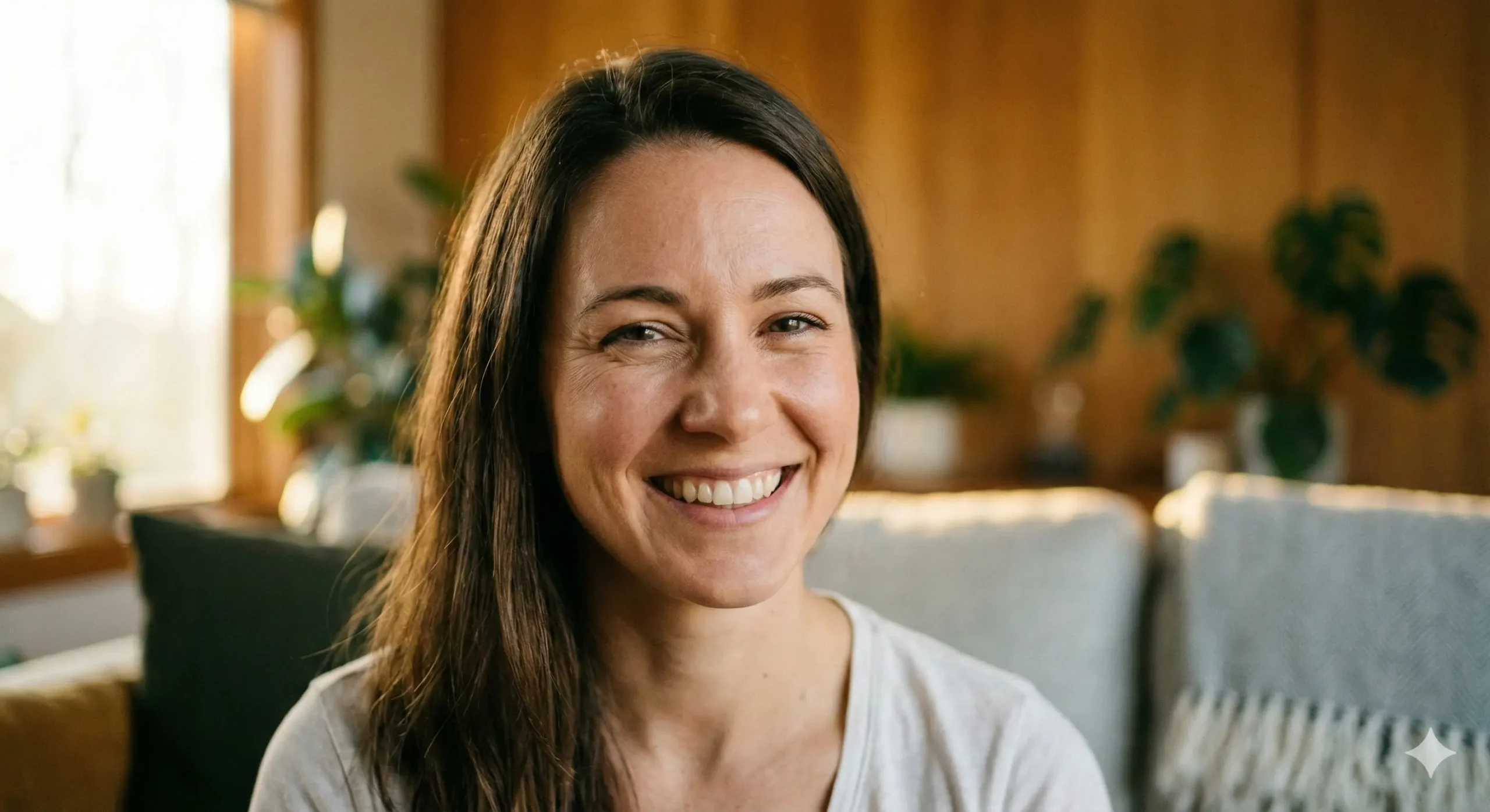 Friendly AI-generated portrait suitable for dating profiles